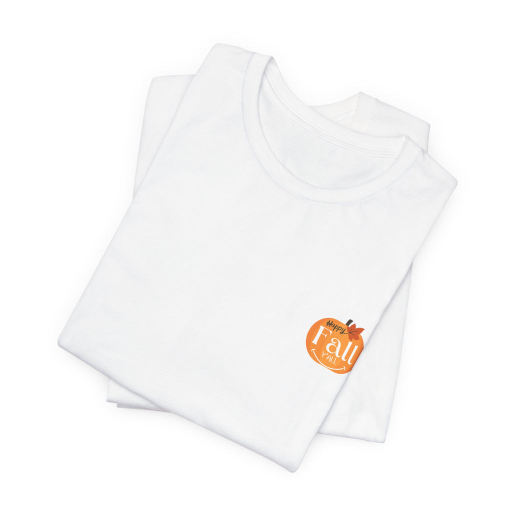 Hello Fall Tee — Cute Goose with Pumpkins Autumn Shirt