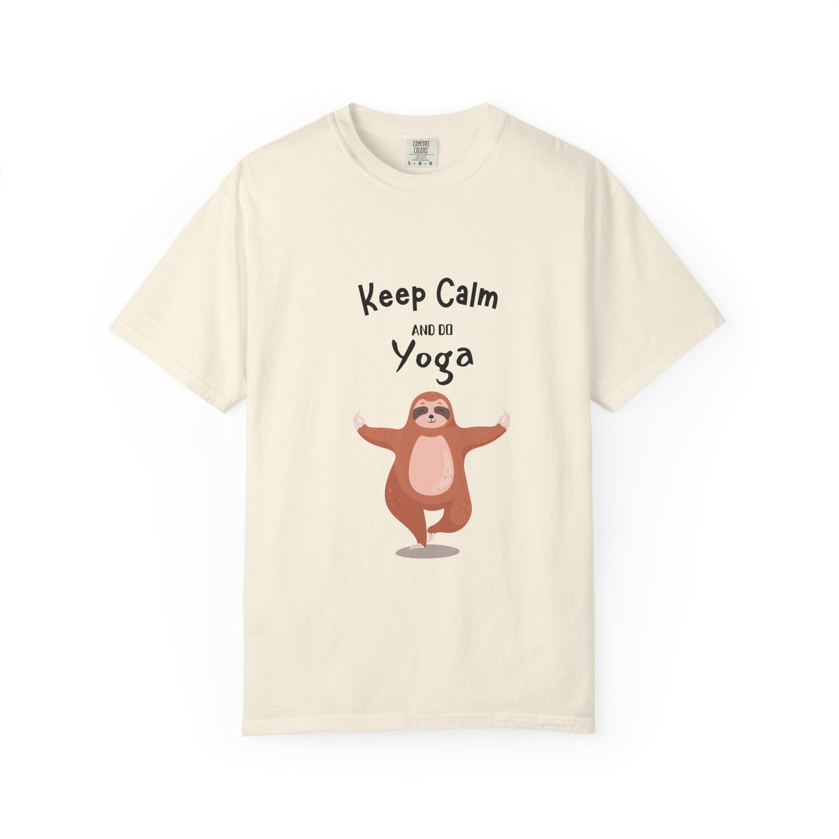 Yoga Sloth T-Shirt — "Keep Calm and Do Yoga" Relaxed Tee for Yogis