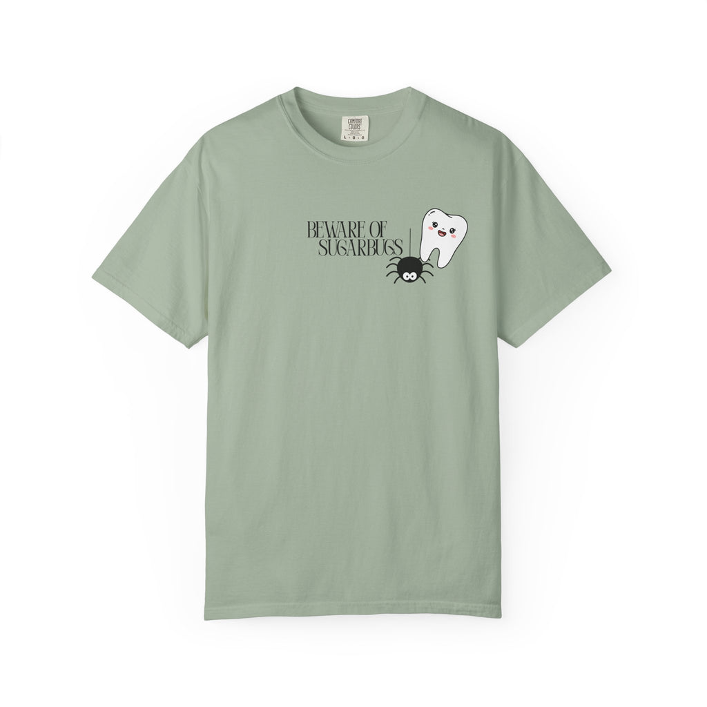 Tooth Fairy Halloween T-Shirt — Cute Witch Tooth with Toothbrush & Spider