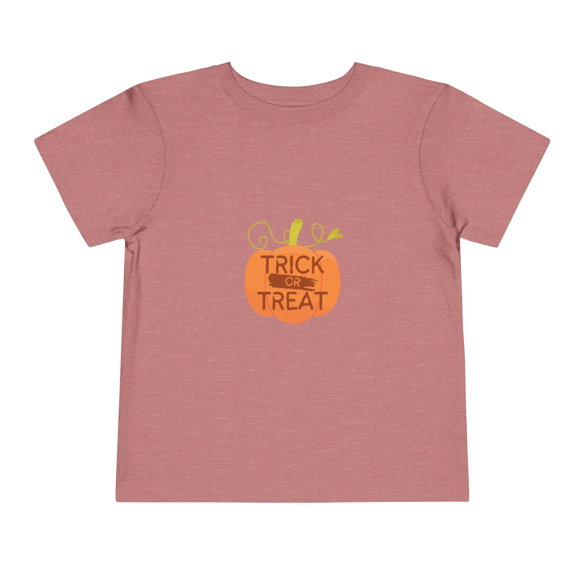 Toddler Tee — "Trick or Treat" Pumpkin Halloween Shirt