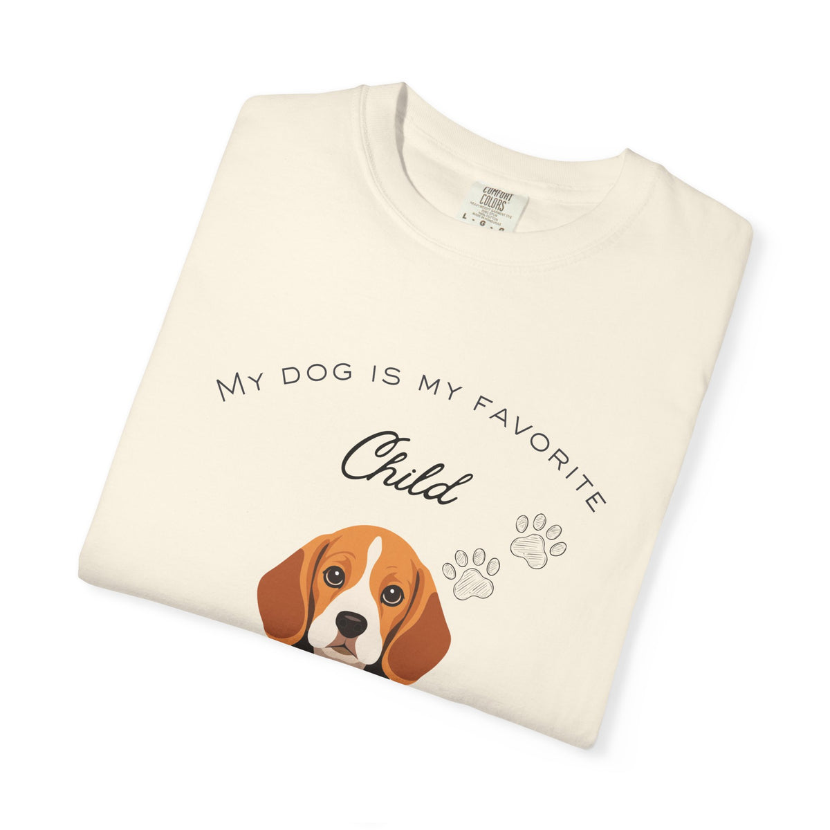 Dog Mom T-Shirt - "My Dog Is My Favorite Child" Cute Beagle Tee for Pet Lovers